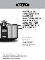 Bella Portable 6.5QT Slow Cooker El manual del propietario