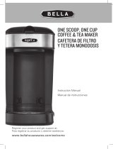 Bella One Scoop, One Cup Coffee and Tea Maker Manual de usuario