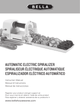 Bella Automatic Electric Spiralizer El manual del propietario