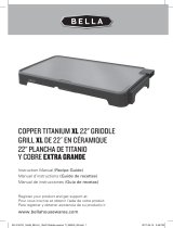 Bella Copper Titanium XL 22″ Griddle El manual del propietario
