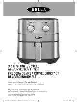 Bella 3.7Qt Air Convection Fryer, Stainless Steel El manual del propietario