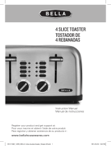 Bella 4 Slice Toaster, Stainless Steel El manual del propietario