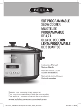 Bella 5QT Programmable Slow Cooker El manual del propietario