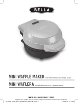 Bella Mini Waffle Maker, Smiley El manual del propietario