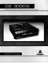 Peavey CS 3000G Professional Stereo Power Amplifier Manual de usuario