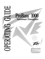 Peavey ProBass 1000 Manual de usuario