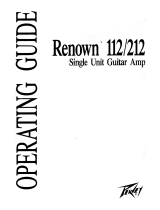 Peavey Renown 112/212 Single Unit Guitar Amp El manual del propietario