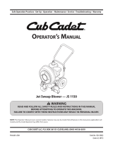 Cub Cadet JS1150 Manual de usuario