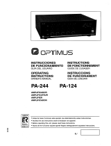 Optimus PA-124 Manual de usuario