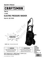 Simplicity OPERATOR'S MANUAL CRAFTSMAN 1800@1.6 ELECTRIC PRESSURE WASHER- MODEL 020317-0 Manual de usuario