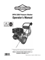 Simplicity OPERATOR'S MANUAL BRIGGS & STRATTON 3200@4.0 PRESSURE WASHER MODEL- 020380-1 Manual de usuario