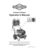 Simplicity PRESSURE WASHER, BRIGGS & STRATTON 2800@2.3 MODEL 020575-00 Manual de usuario