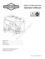 Simplicity PORTABLE GENERATOR, 3500 WATT BRIGGS & STRATTON MODEL 030676-00 Manual de usuario