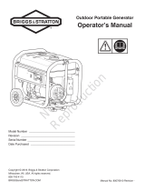 Simplicity PORTABLE GENERATOR BRIGGS & STRATTON 3500 WATT MODEL 030743-00 Manual de usuario