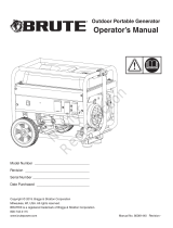 Simplicity PORTABLE GENERATOR BRUTE 3500 WATT MODEL 030751-00 Manual de usuario