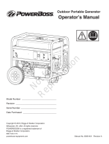 Simplicity PORTABLE GENERATOR POWERBOSS 6500 WATT ES MODEL 030752-00 Manual de usuario