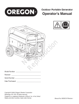 Simplicity PORTABLE GENERATOR 3500 WATT OREGON MODEL 030792-01 Manual de usuario