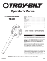 Troy-Bilt TB430 Manual de usuario