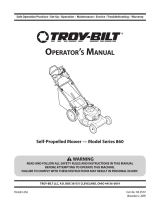 Troy-Bilt 860 Series Manual de usuario