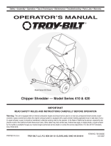 Troy-Bilt 420 Series Manual de usuario