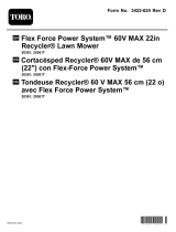 Toro Flex-Force Power System 60V MAX 22in Recycler Lawn Mower Manual de usuario