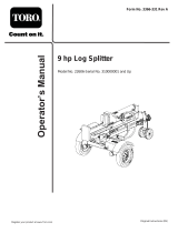 Toro 9 hp Log Splitter Manual de usuario