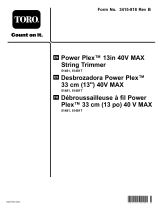 Toro PowerPlex 13in 40V MAX String Trimmer/Edger Manual de usuario
