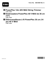 Toro PowerPlex 14in 40V MAX String Trimmer Manual de usuario