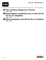 Toro 12in Cordless Single-Line Trimmer Manual de usuario