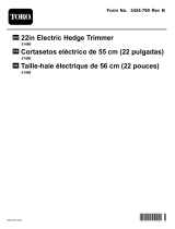 Toro 22in Electric Hedge Trimmer Manual de usuario
