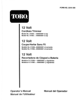 Toro 10" Cordless Trimmer Manual de usuario