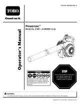 Toro Powervac Gas-Powered Blower Manual de usuario