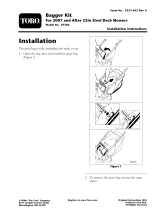 Toro Bagger Kit, 2007 and After 22in Steel Deck Lawnmowers Guía de instalación