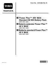 Toro PowerPlex 40V Max Standard 180 WH Battery Pack Manual de usuario
