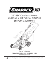 Snapper WBM, 48V, SNP Guía del usuario