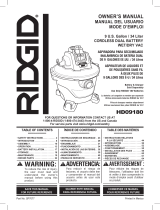 RIDGID HD0918A Manual de usuario