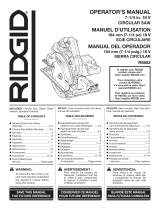 RIDGID Brushless 18V 7-1/4 in. Circular Saw Manual de usuario