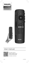 Philips Philips Universal Companion Remote Control for Samsung, Vizio, LG, Sony, Roku, Apple TV, RCA, Panasonic, Smart TVs, Streaming Players, Blu-ray, DVD, 4 Device, Flip & Slide Fire TV, Black, SRP2024A/27 Manual de usuario