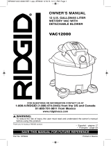 RIDGID VAC1200 Manual de usuario