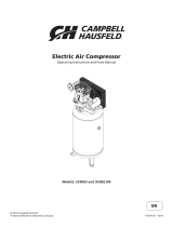 Campbell Hausfeld 80 GAL VERT 2 STAGE 175 PSI XC802100 Instrucciones de operación