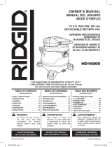 RIDGID HD1600A Manual de usuario