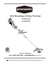 Greenworks 2100702 Instrucciones de operación