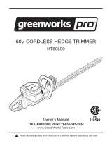Greenworks Pro HT60L210 El manual del propietario
