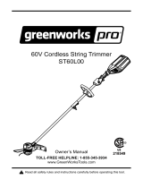 Greenworks Pro ST60L00 Instrucciones de operación