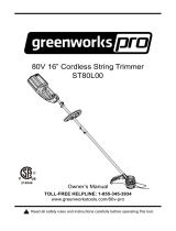 Greenworks Pro ST80L210 Instrucciones de operación