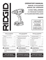 RIDGID R860052SBN Manual de usuario