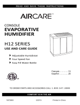 Aircare H12 400HB Manual de usuario