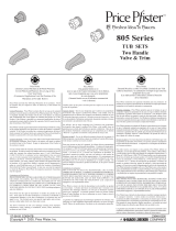 Black & Decker Price Pfister 805 Series Manual de usuario