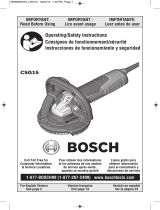 Bosch CSG15 Manual de usuario