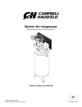 Campbell Hausfeld 60 GAL VERT 2 STAGE 175 PSI XC602100 Instrucciones de operación